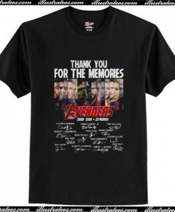 Thank You for the Memories Avengers 2008 2019 T Shirt AI