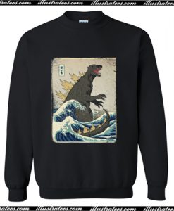 The Great Godzilla off Kanagawa Sweatshirt AI