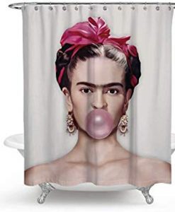 frida kahlo shower- curtain AI