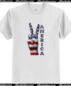 America Flag Free Finger T Shirt AI