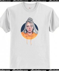 Billie Eilish With Orange Hoodie T-Shirt AI