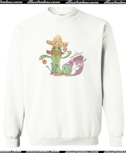 Cinco de Mayo Singing Cactus and Pepper Mariachis Hotpicks Sweatshirt AI