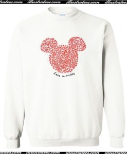Damski Mickey Mouse Hearts Sweatshirt AI