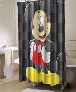 Disney Cartoon Minnie Mickey Mouse Waterproof Shower Curtain AI