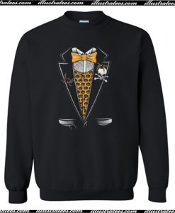 Halloween Pumpkin Tuxedo Sweatshirt AI