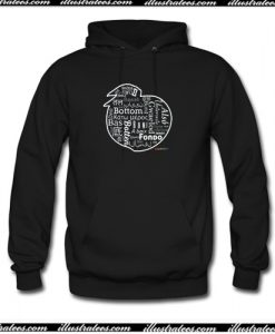 Peach Bottom Word Design Hoodie AI