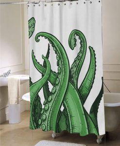 Tentacles Shower Curtain, octopus, going to the beach AI