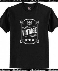 Vintage Authentic Est Trending T Shirt AI