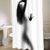 Woman Silhouette Shower Curtain AI