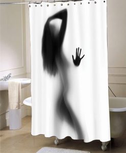 Woman Silhouette Shower Curtain AI