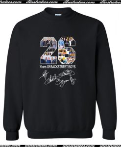 26 Years of Backstreet Boys All Signatures Sweatshirt AI