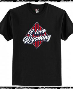 American National Flag I Love Wyoming - Patriotic Souvenir T-Shirt AI