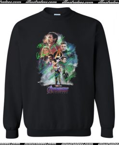 Avenger Endgame Poster Signature Sweatshirt AI