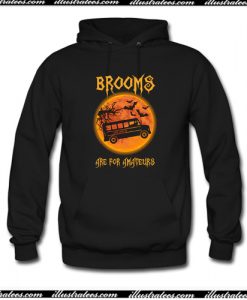 Brooms Are For Amateurs School Bus Halloween Hoodie AI