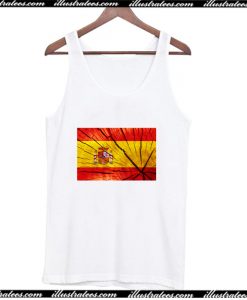 Flag of Spain - Tree Trunk Wood Tank Top AI