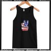 Fourth 4th of July Shirt American Flag Peace Sign Hand Tank Top AI