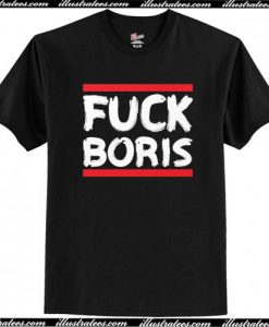 Fuck Boris Black T Shirt AI