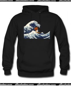 Great Wave Surfer Hoodie AI