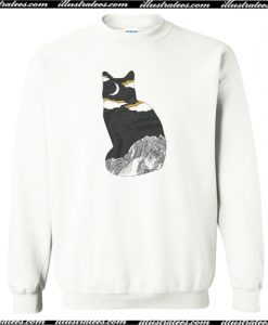 Meru Mountain Cat Night Sky Sweatshirt AI