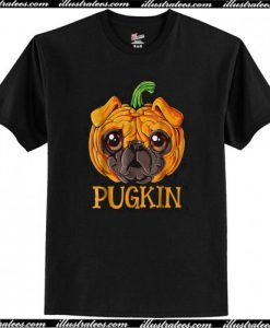 Pugkin Pug Pumpkin Halloween T-Shirt AI