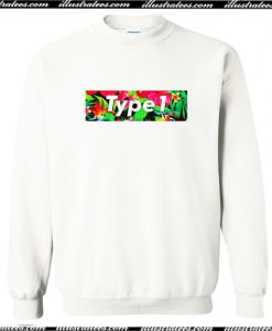 Type1 Floral Box Logo Crewneck Sweatshirt AI