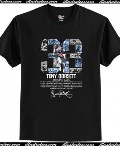 33 Tony Dorsett Running Back Signature T-Shirt AI
