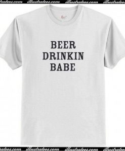 Beer Drinking Babe T Shirt AI