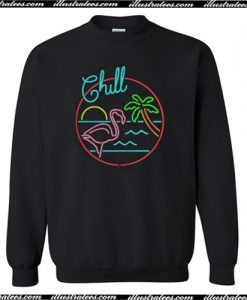 Chill Flamingo Funny Sweatshirt AI