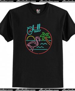 Chill Flamingo Funny T-Shirt AI