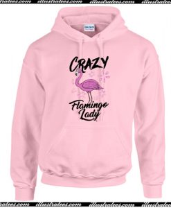 Crazy Flamingo Lady Hoodie AI