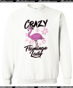 Crazy Flamingo Lady Sweatshirt AI