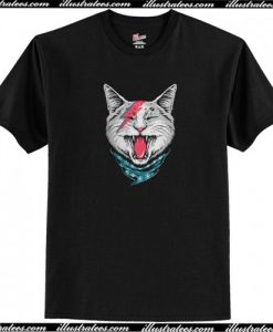 David Bowie Stardust Cat T-Shirt AI