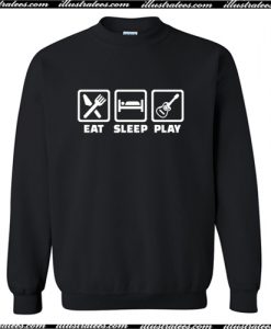 Eat sleep Guitar Sweatshirt AI