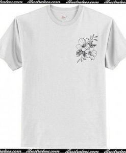 Floral Outline T-Shirt AI