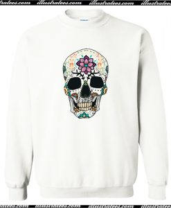 Funny Hippie Floral Skull Tee Shirt gift Sweatshirt AI