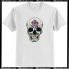 Funny Hippie Floral Skull Tee Shirt gift T-Shirt AI