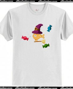 Goldfish Halloween Witch T-Shirt AI