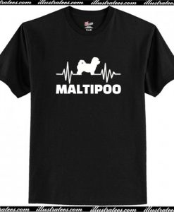Heartbeat Maltipoo T-Shirt AI