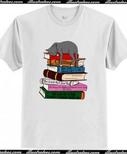 How to Chill Like a Cat Fell Asleep In Book T-Shirt AI