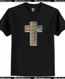 I Can Do All Things Through Christ Who Strengthens Me Cross Christmas T-Shirt AI