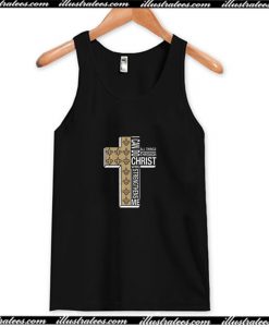 I Can Do All Things Through Christ Who Strengthens Me Cross Christmas Tank Top AI