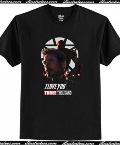 Iron Man I Love You Three Thousand Black T Shirt AI