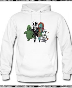 Jack Skellington and Sally and Zero Friend Hoodie AI