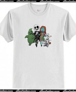 Jack Skellington and Sally and Zero Friend T Shirt AI