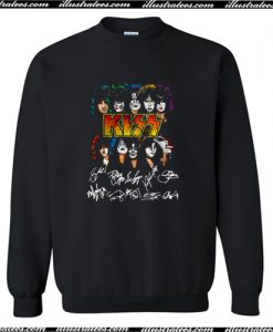 Kiss Band Signatures Sweatshirt AI