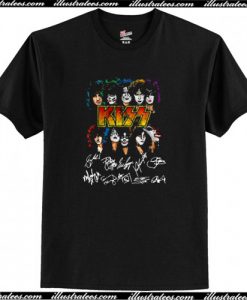 Kiss Band Signatures T-Shirt AI