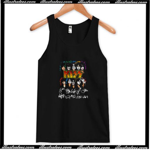 Kiss Band Signatures Tank Top AI