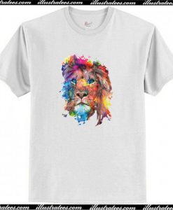Lion Rainbo Colors T Shirt AI