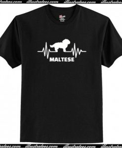 Maltese heartbeat T-Shirt AI