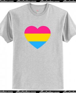 Pansexual Heart T-Shirt AI